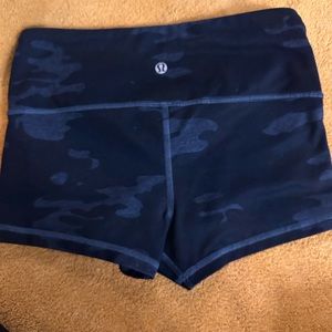 Blue camo shorts size 4